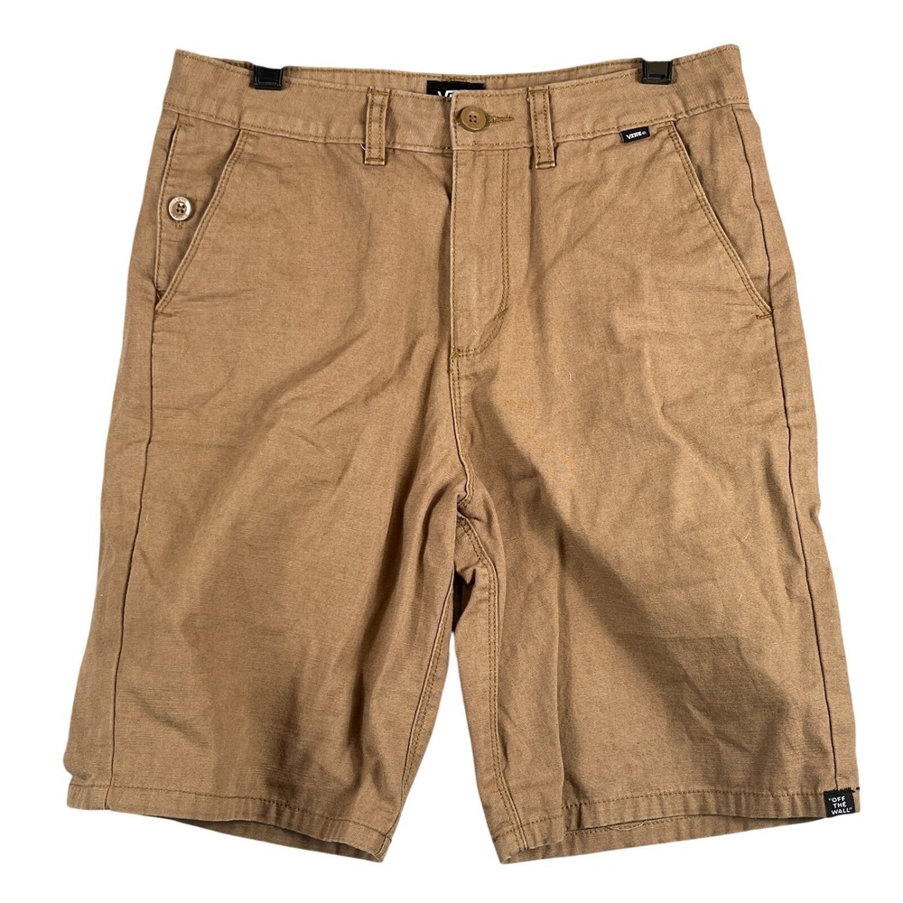Vans Womens 16 Authentic Chino Shorts Khaki Brown Off The Wall Skate Streetwear